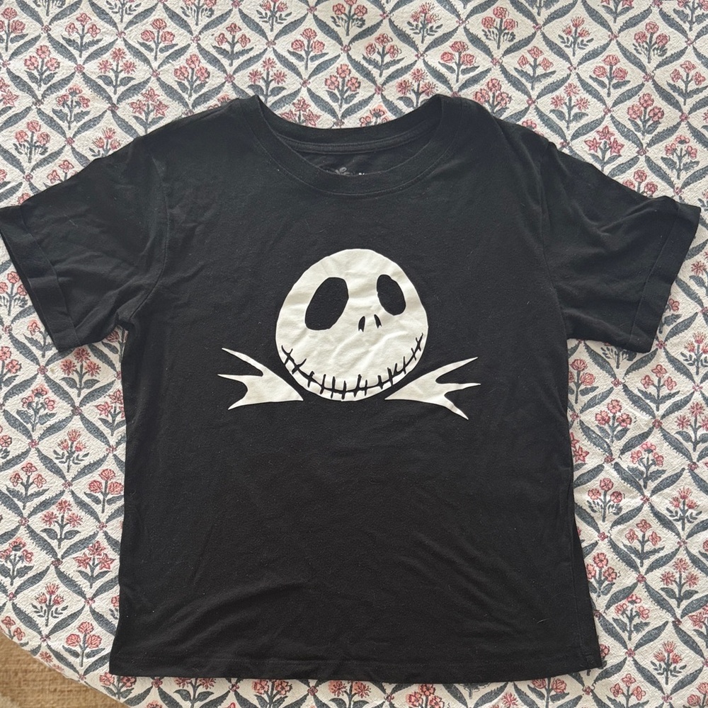 Disney nightmare, before Christmas Black and White Graphic Kids T-Shirt